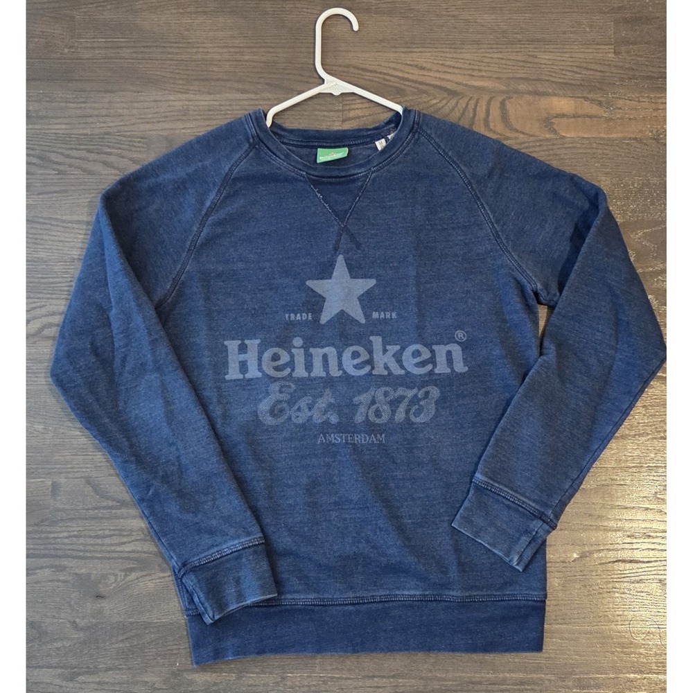 Original Heineken Sweater Blue prewashed look Medium